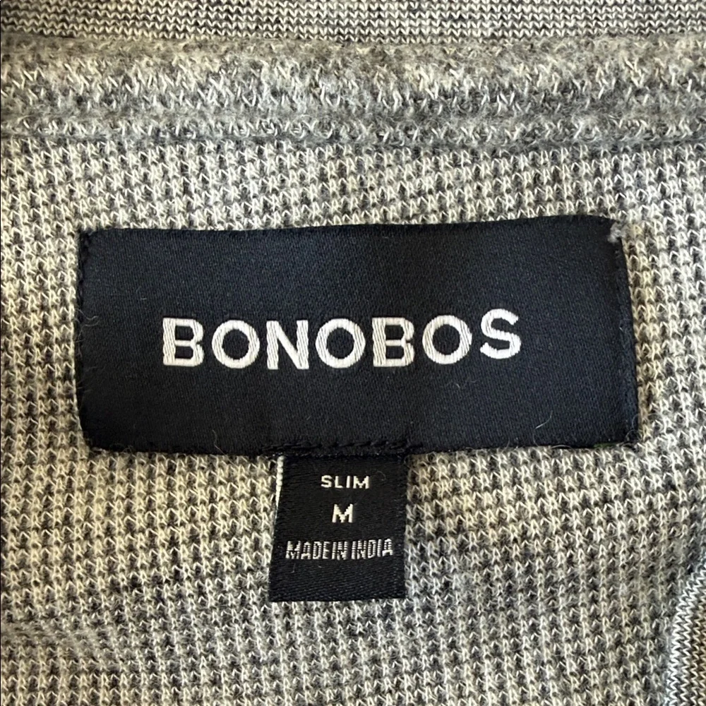 Bonobos Gray Zip Up Sweater